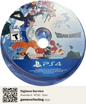 Digimon Survive PlayStation 4, NTSC disc