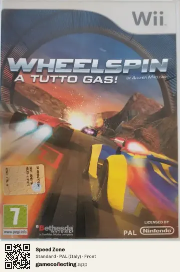 Speed Zone Nintendo Wii, Italy box front