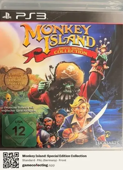 Monkey Island: Special Edition Collection PlayStation 3, Germany box front