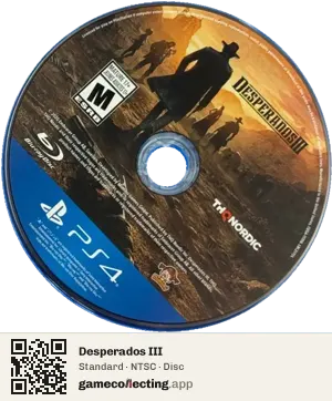 Desperados III PlayStation 4, NTSC disc