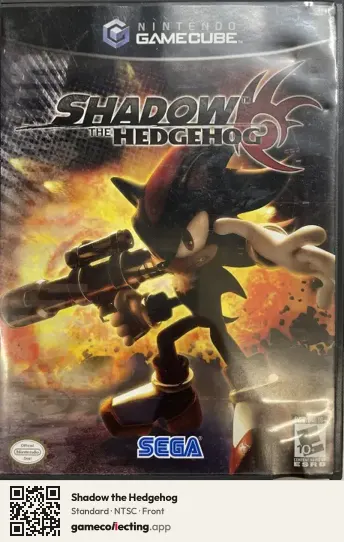 Shadow the Hedgehog Nintendo GameCube, NTSC box front