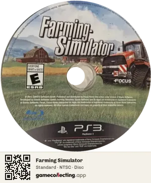 Farming Simulator PlayStation 3, NTSC disc