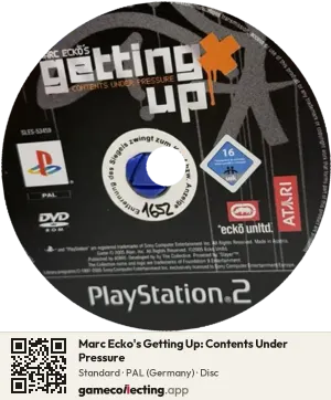Marc Ecko's Getting Up: Contents Under Pressure PlayStation 2, PAL disc