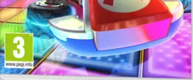 Mario Kart 8 Deluxe, the PEGI square on its front