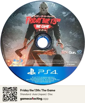 Friday the 13th: The Game PlayStation 4, Asia disc