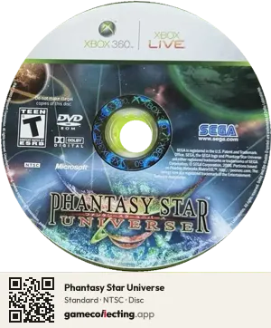 Phantasy Star Universe Xbox 360, NTSC disc