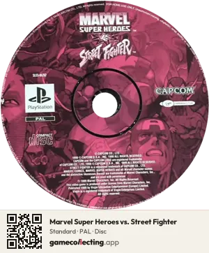 Marvel Super Heroes vs. Street Fighter PlayStation, PAL disc