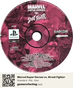 Marvel Super Heroes vs. Street Fighter PlayStation, PAL disc