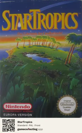StarTropics Nintendo Entertainment System, PAL box front