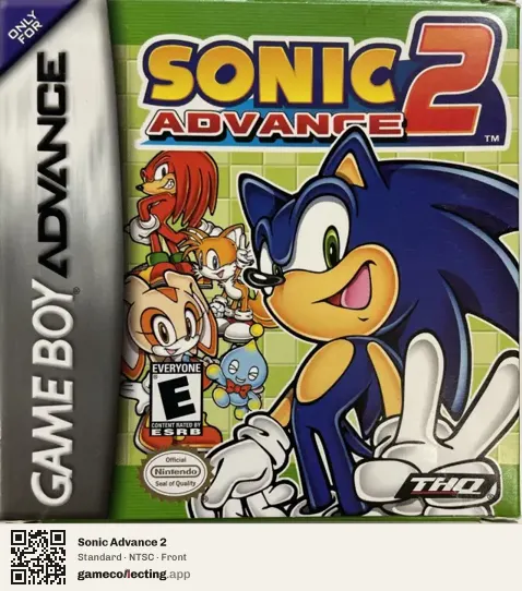 Sonic Advance 2 Game Boy Advance, NTSC box front