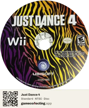 Just Dance 4 Nintendo Wii, NTSC disc