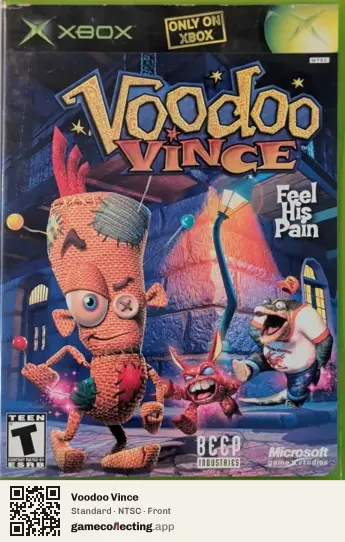 Voodoo Vince Xbox, NTSC box front