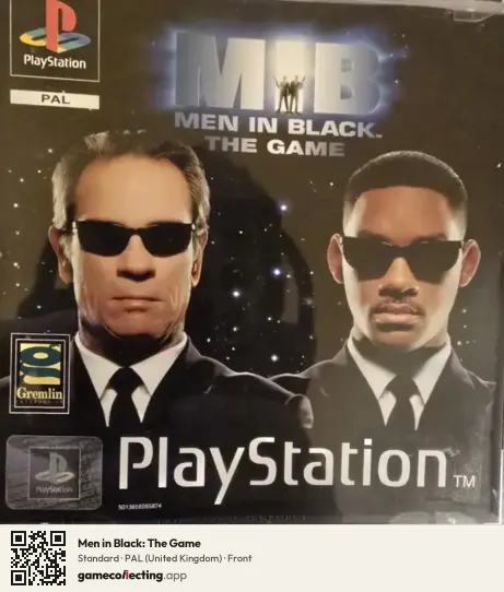 Men in Black: The Game PlayStation, United Kingdom box front
