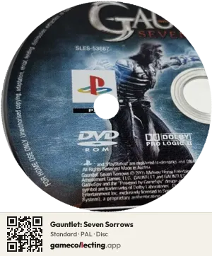 Gauntlet: Seven Sorrows PlayStation 2, PAL disc
