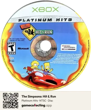 The Simpsons: Hit & Run Xbox, NTSC disc
