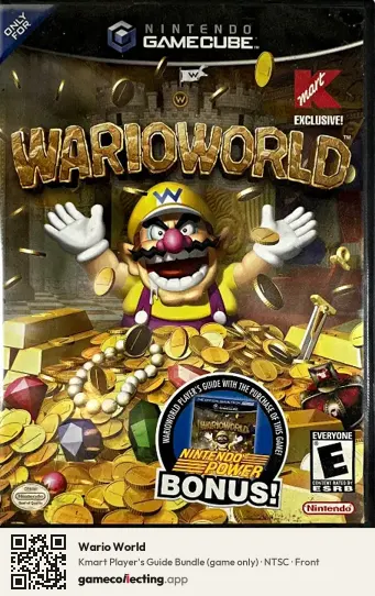 Wario World Nintendo GameCube, NTSC box front