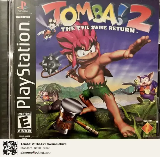 Tomba! 2: The Evil Swine Return PlayStation, NTSC box front