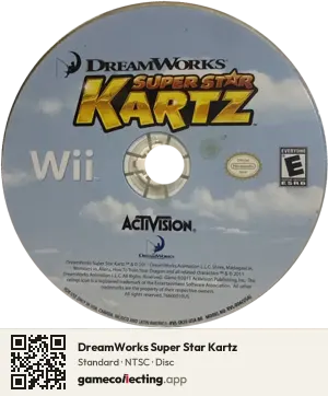 DreamWorks Super Star Kartz Nintendo Wii, NTSC disc