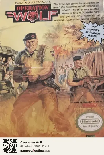 Operation Wolf Nintendo Entertainment System, NTSC box front
