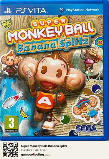 Super Monkey Ball: Banana Splitz PlayStation Vita, PAL box front