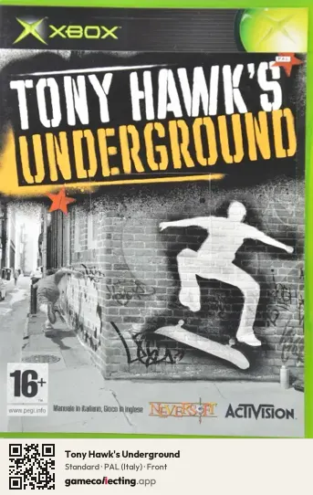 Tony Hawk's Underground Xbox, Italy box front