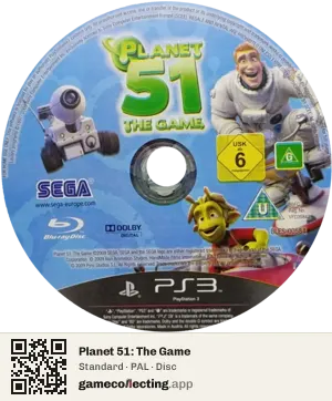 Planet 51: The Game PlayStation 3, PAL disc