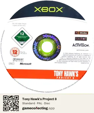 Tony Hawk's Project 8 Xbox, PAL disc
