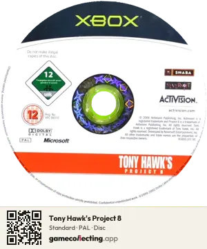 Tony Hawk's Project 8 Xbox, PAL disc