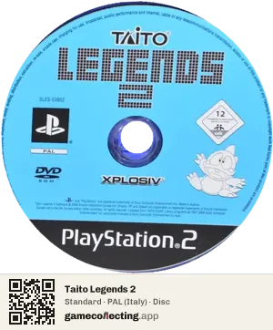Taito Legends 2 PlayStation 2, PAL disc