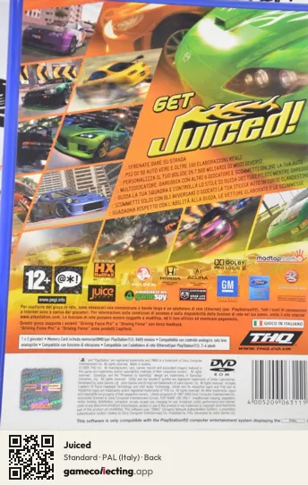 Juiced PlayStation 2, Italy box back