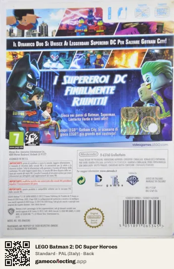LEGO Batman 2: DC Super Heroes Nintendo Wii, Italy box back