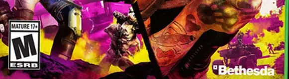 Rage 2, the ESRB box on its front