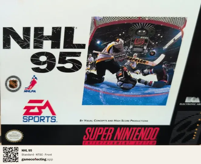NHL 95 Super Nintendo Entertainment System, NTSC box front