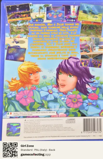 Girl Zone PlayStation 2, Italy box back