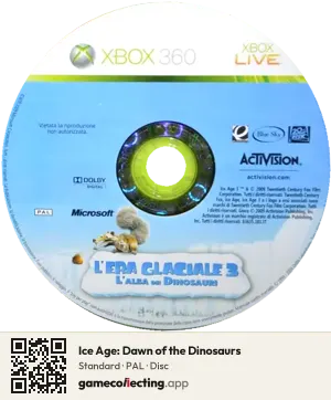 Ice Age: Dawn of the Dinosaurs Xbox 360, PAL disc