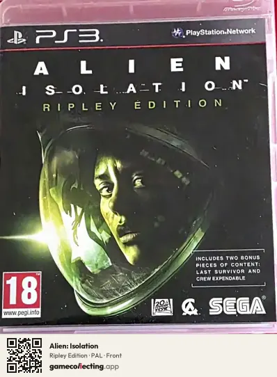 Alien: Isolation PlayStation 3, PAL box front