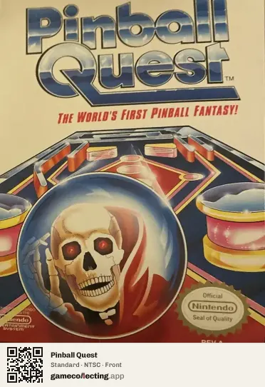 Pinball Quest Nintendo Entertainment System, NTSC box front