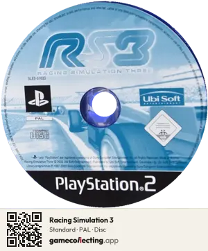 Racing Simulation 3 PlayStation 2, PAL disc