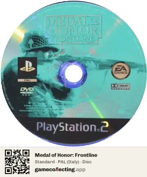 Medal of Honor: Frontline PlayStation 2, PAL disc