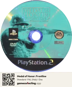 Medal of Honor: Frontline PlayStation 2, PAL disc