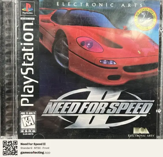 Need for Speed II PlayStation, NTSC box front
