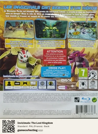 Invizimals: The Lost Kingdom PlayStation 3, France box back
