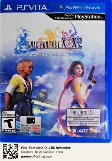 Final Fantasy X/X-2 HD Remaster PlayStation Vita, Canada box front