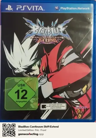 BlazBlue: Continuum Shift Extend PlayStation Vita, PAL box front