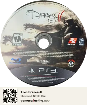 The Darkness II PlayStation 3, NTSC disc
