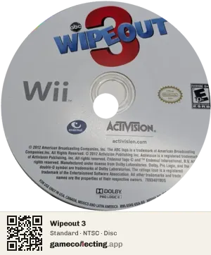 Wipeout 3 Nintendo Wii, NTSC disc