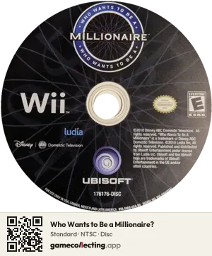 Who Wants to Be a Millionaire? Nintendo Wii, NTSC disc