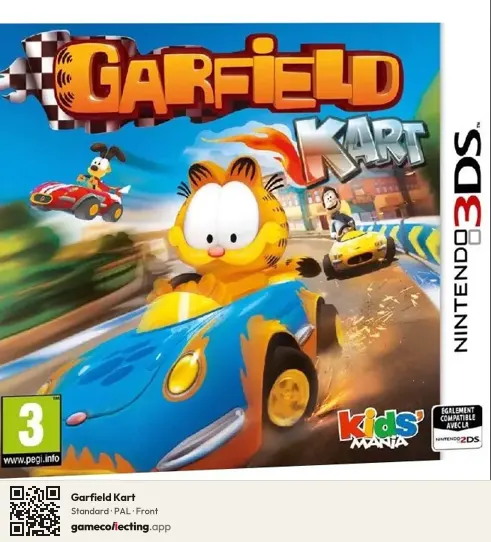 Garfield Kart Nintendo 3DS, PAL box front
