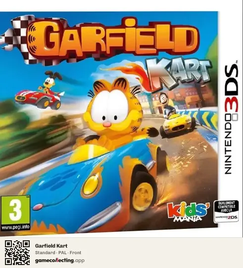 Garfield Kart Nintendo 3DS, PAL box front