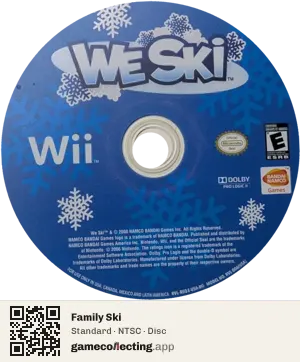 Family Ski Nintendo Wii, NTSC disc